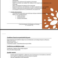 offre d'emploi aide soignant(e)